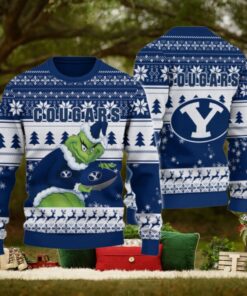 BYU Cougars Grinch Ugly Christmas Sweater