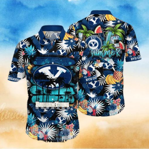 BYU Cougars NCAA Flower Tropical All Over Printed Classic Hawaiian Shirt