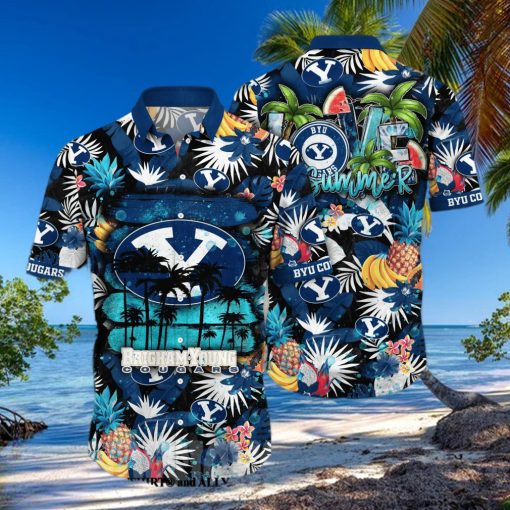 BYU Cougars NCAA Flower Tropical All Over Printed Classic Hawaiian Shirt