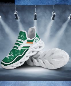 BYU Cougars NCAA Logo St. Patrick's Day Shamrock Custom Name Clunky Max Soul Shoes Sneakers For Mens Womens