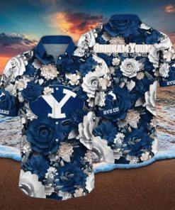 BYU Cougars NCAA3 Flower Hawaii Shirt And Tshirt For Fans, Custom Summer Football Shirts NA49624