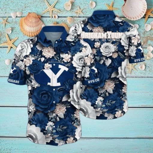 BYU Cougars NCAA3 Flower Hawaii Shirt And Thoodie, sweater, longsleeve, shirt v-neck, t-shirt For Fans, Custom Summer Football Shirts NA49624