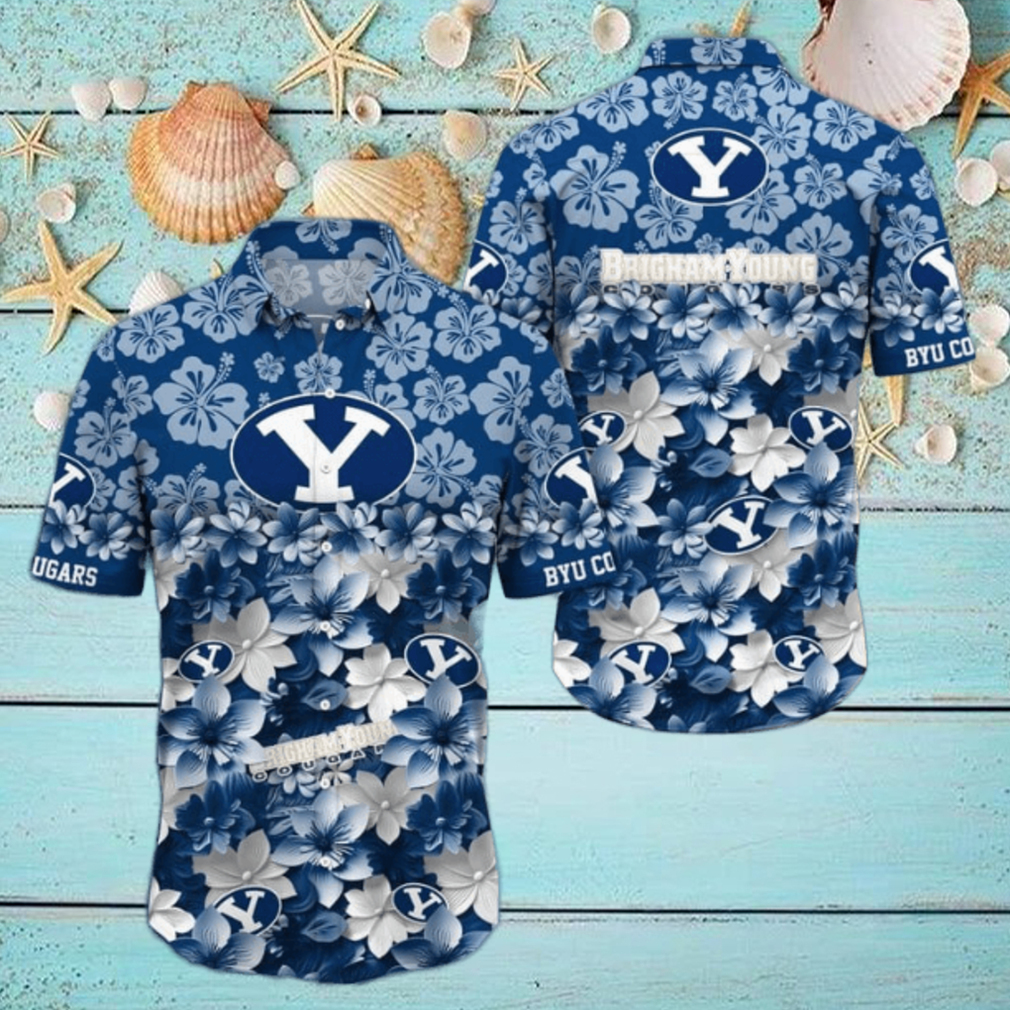 BYU Cougars NCAA3 Hawaiian Shirt Trending Summer BYU Cougars NCAA3 Hawaiian Shirt Trending Summer