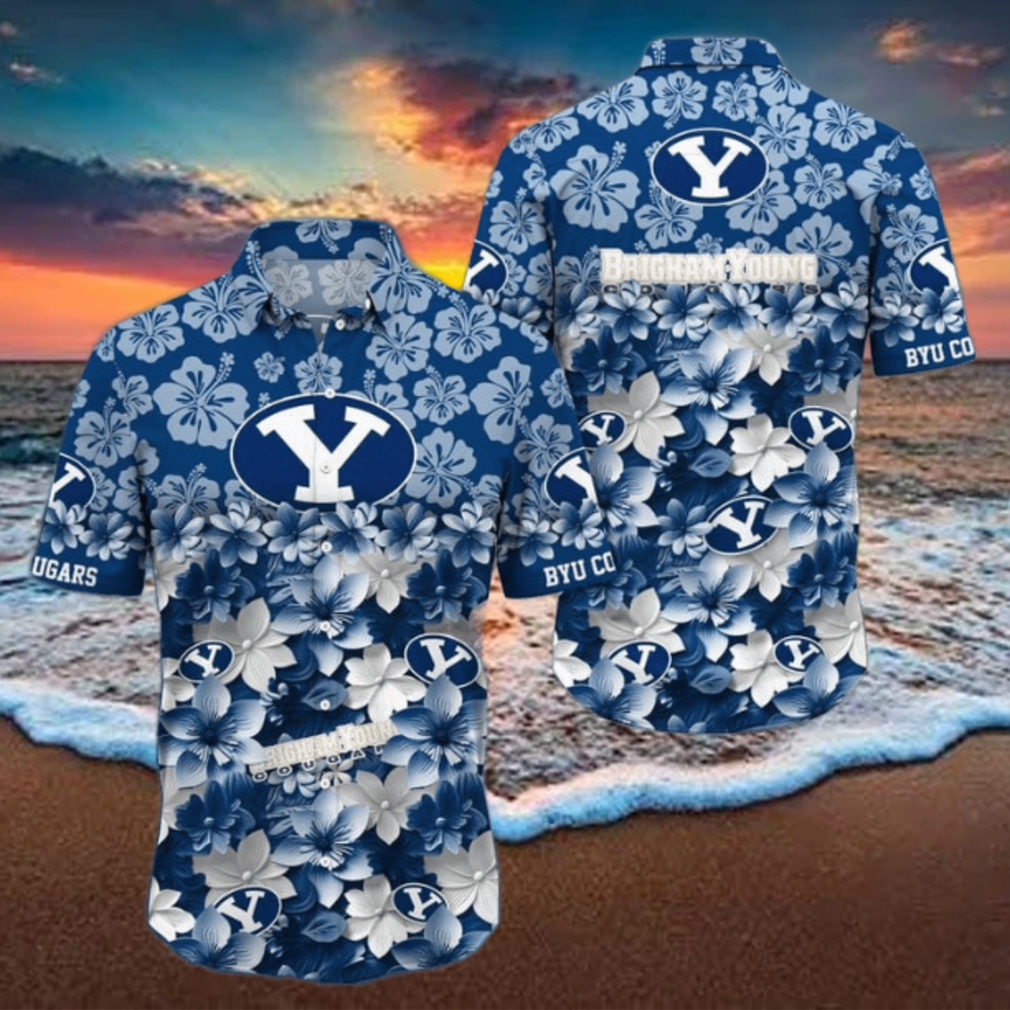 BYU Cougars NCAA3 Hawaiian Shirt Trending Summer BYU Cougars NCAA3 Hawaiian Shirt Trending Summer