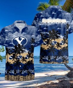BYU Cougars Palms Tree Hawaiian Shirt