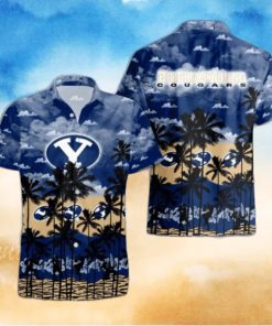 BYU Cougars Palms Tree Hawaiian Shirt