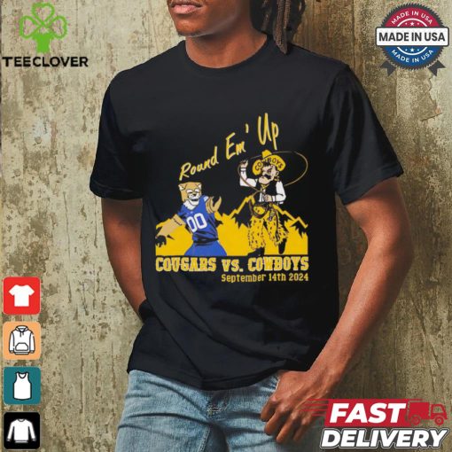 BYU Cougars vs. Wyoming Cowboys round em up shirt