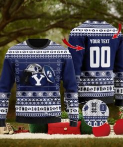 BYU Custom Name & Number Personalized Knitted Ugly Christmas Sweater