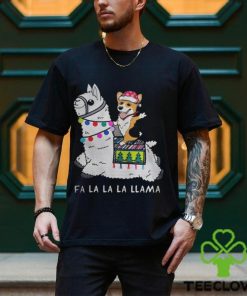 Baby Corgi and Fa la la la llama christmas Shirt