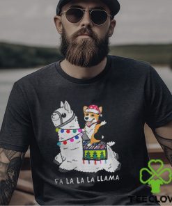 Baby Corgi and Fa la la la llama christmas Shirt