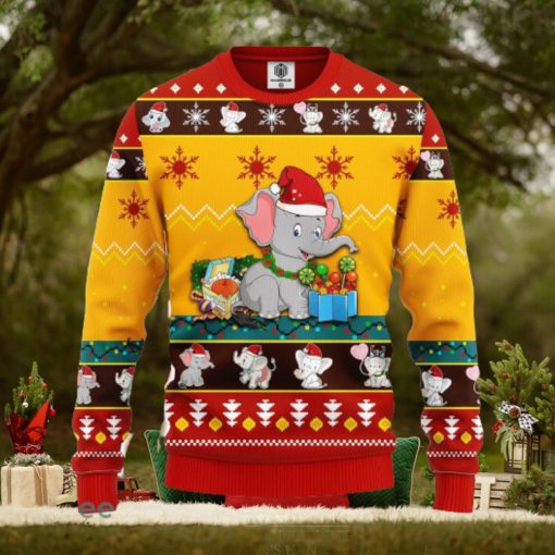 Baby Elephant Ugly Christmas Sweater Yellow Red 1 Amazing Gift Men And Women Christmas Gift