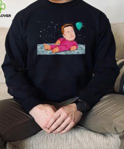 Baby Elon Musk in space with balloon shirt