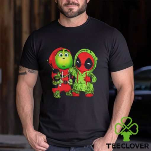 Baby Grinch and Deadpool Christmas hoodie, sweater, longsleeve, shirt v-neck, t-shirt