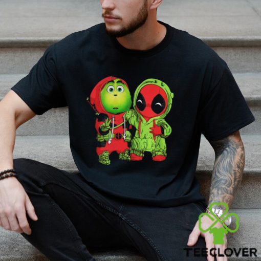 Baby Grinch and Deadpool Christmas hoodie, sweater, longsleeve, shirt v-neck, t-shirt