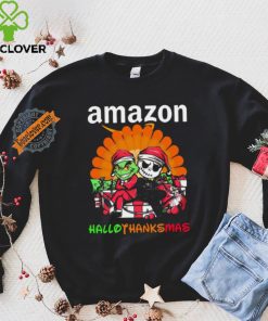 Baby Grinch and Jack Skellington Amazon logo Hallothanksmas 2024 shirt