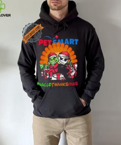 Baby Grinch and Jack Skellington PetSmart logo Hallothanksmas 2024 shirt
