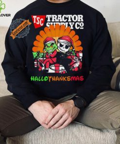 Baby Grinch and Jack Skellington Tractor Supply Company logo Hallothanksmas 2024 shirt