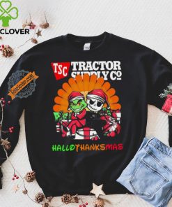 Baby Grinch and Jack Skellington Tractor Supply Company logo Hallothanksmas 2024 shirt