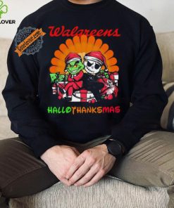 Baby Grinch and Jack Skellington Walgreens logo Hallothanksmas 2024 shirt 1 Baby Grinch and Jack Skellington Walgreens logo Hallothanksmas 2024 shirt