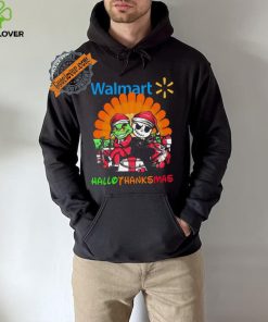 Baby Grinch and Jack Skellington Walmart logo Hallothanksmas 2024 shirt
