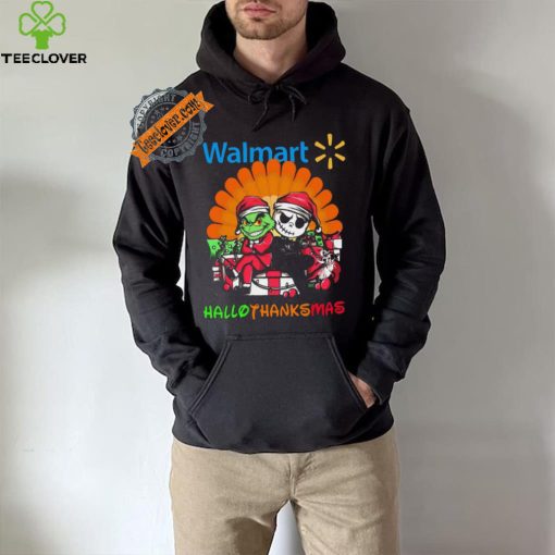 Baby Grinch and Jack Skellington Walmart logo Hallothanksmas 2024 shirt