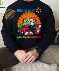 Baby Grinch and Jack Skellington Walmart logo Hallothanksmas 2024 shirt