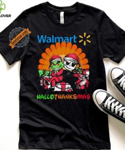 Baby Grinch and Jack Skellington Walmart logo Hallothanksmas 2024 shirt