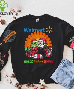 Baby Grinch and Jack Skellington Walmart logo Hallothanksmas 2024 shirt