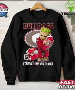 Baby Groot Bulldogs forever win or lose shirt