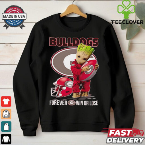 Baby Groot Bulldogs forever win or lose shirt