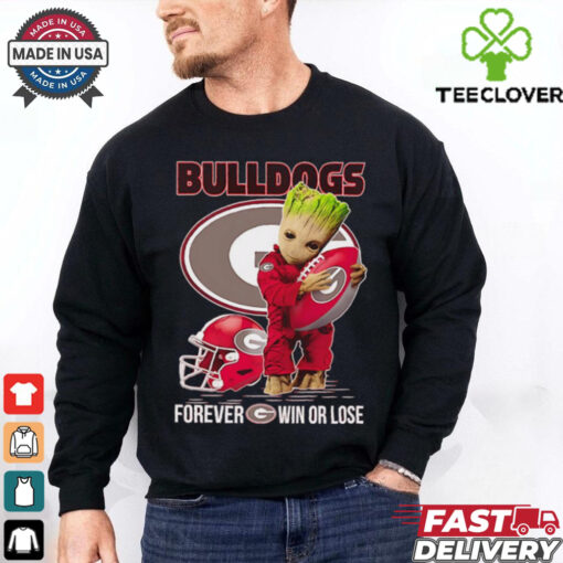 Baby Groot Bulldogs forever win or lose shirt