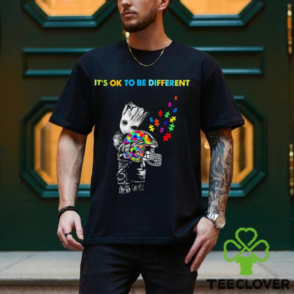 Official cleveland Browns it's ok to be different autism shirt