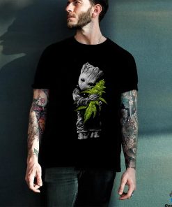 Baby Groot Hug Cannabis Weed T Shirt
