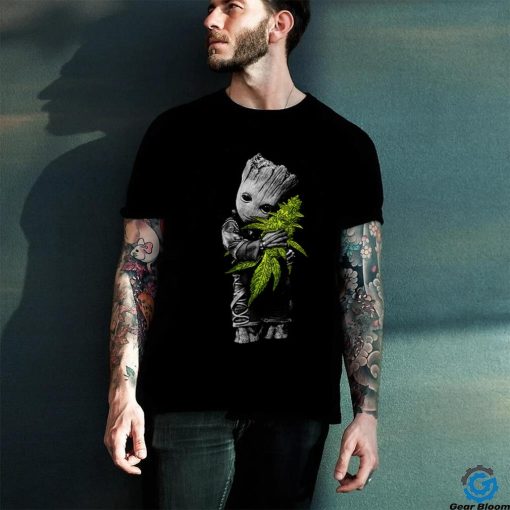 Baby Groot Hug Cannabis Weed T Shirt