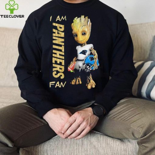 Baby Groot I am Carolina Panthers fan football player 2024 hoodie, sweater, longsleeve, shirt v-neck, t-shirt