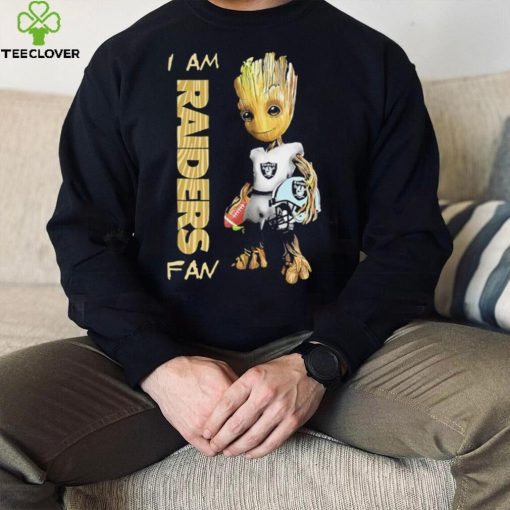 Baby Groot I am Las Vegas Raiders fan football player 2024 hoodie, sweater, longsleeve, shirt v-neck, t-shirt