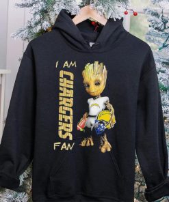 Baby Groot I am Los Angeles Chargers fan football player 2024 hoodie, sweater, longsleeve, shirt v-neck, t-shirt