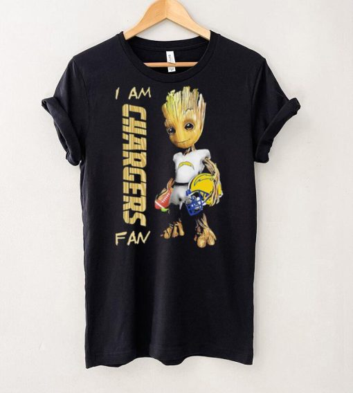 Baby Groot I am Los Angeles Chargers fan football player 2024 hoodie, sweater, longsleeve, shirt v-neck, t-shirt