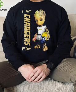 Baby Groot I am Los Angeles Chargers fan football player 2024 hoodie, sweater, longsleeve, shirt v-neck, t-shirt