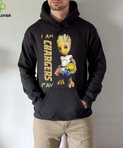 Baby Groot I am Los Angeles Chargers fan football player 2024 hoodie, sweater, longsleeve, shirt v-neck, t-shirt