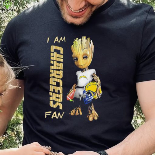 Baby Groot I am Los Angeles Chargers fan football player 2024 hoodie, sweater, longsleeve, shirt v-neck, t-shirt