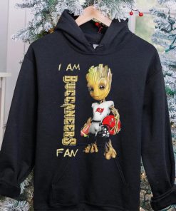 Baby Groot I am Tampa Bay Buccaneers fan football player 2024 hoodie, sweater, longsleeve, shirt v-neck, t-shirt