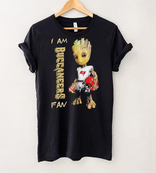 Baby Groot I am Tampa Bay Buccaneers fan football player 2024 hoodie, sweater, longsleeve, shirt v-neck, t-shirt