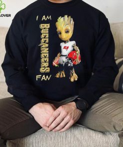 Baby Groot I am Tampa Bay Buccaneers fan football player 2024 hoodie, sweater, longsleeve, shirt v-neck, t-shirt