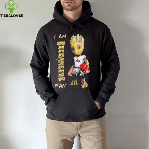 Baby Groot I am Tampa Bay Buccaneers fan football player 2024 hoodie, sweater, longsleeve, shirt v-neck, t-shirt