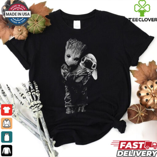 Baby Groot Loves Hugs Stitch T Shirt