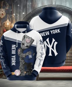 Baby Groot New York Yankees 3D Printed Hoodie