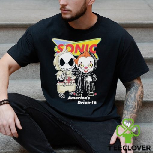 Baby Jack Skellington And Baby Pennywise Sonic America’s Drive In Shirt