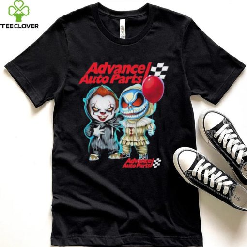 Baby Jack Skellington and Baby Pennywise Advance Auto Parts logo 2024 shirt