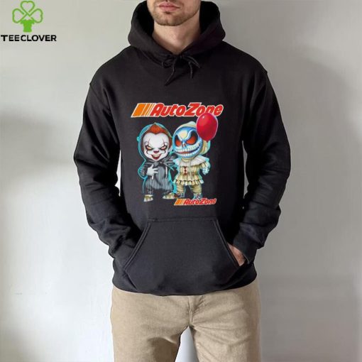 Baby Jack Skellington and Baby Pennywise AutoZone logo 2024 shirt
